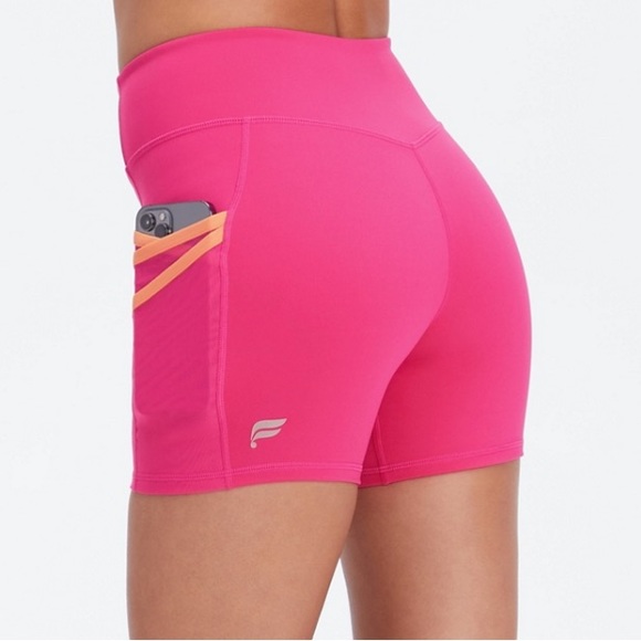 Fabletics Pants - Fabletics Trinity Motion365® Mid-Rise 5'' Short in Pink/Marigold Sz Medium NWT